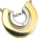 Celine Horse Shoe Diamond Necklace 42 cm 18k WG YG White Yellow — view 4