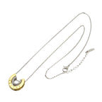 Celine Horse Shoe Diamond Necklace 42 cm 18k WG YG White Yellow — view 2