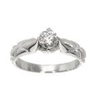 Chanel Quilted Engagement Ring Diamond Pt Platinum — view 2