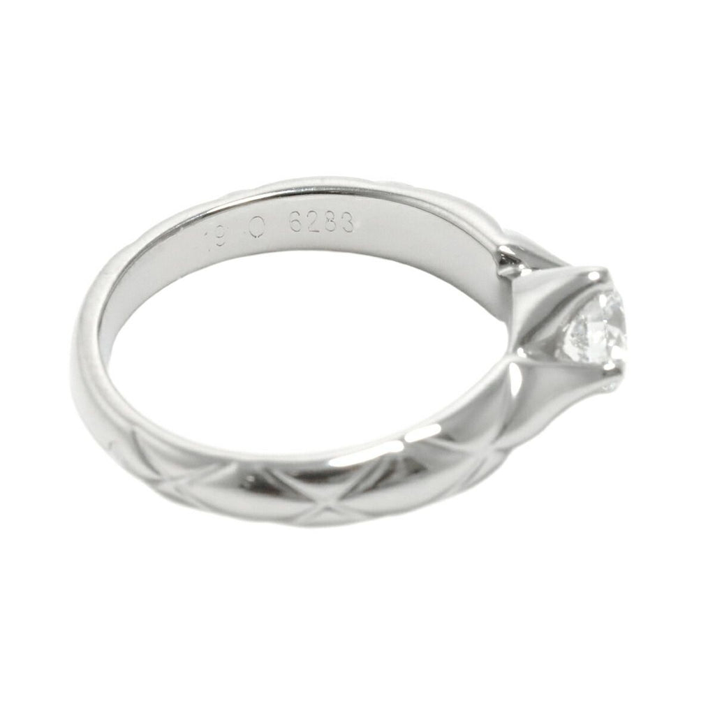 Chanel Quilted Engagement Ring Diamond Pt Platinum — view 4