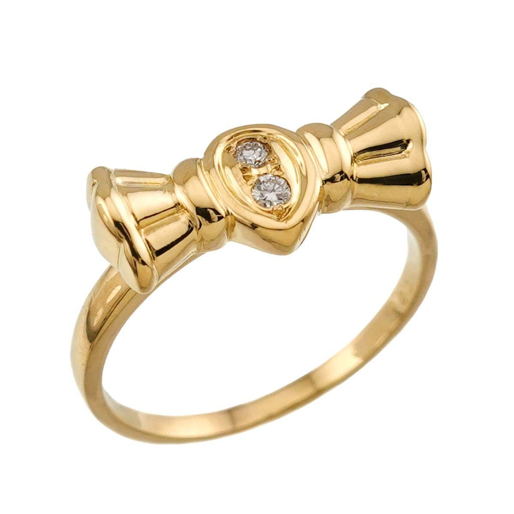 Dior Ring Diamond 18k YG Yellow Gold 750 Ribbon — view 5