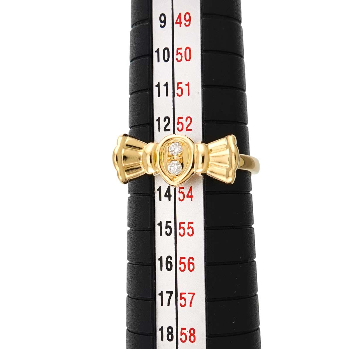 Dior Ring Diamond 18k YG Yellow Gold 750 Ribbon — view 6