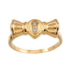Dior Ring Diamond 18k YG Yellow Gold 750 Ribbon — view 2