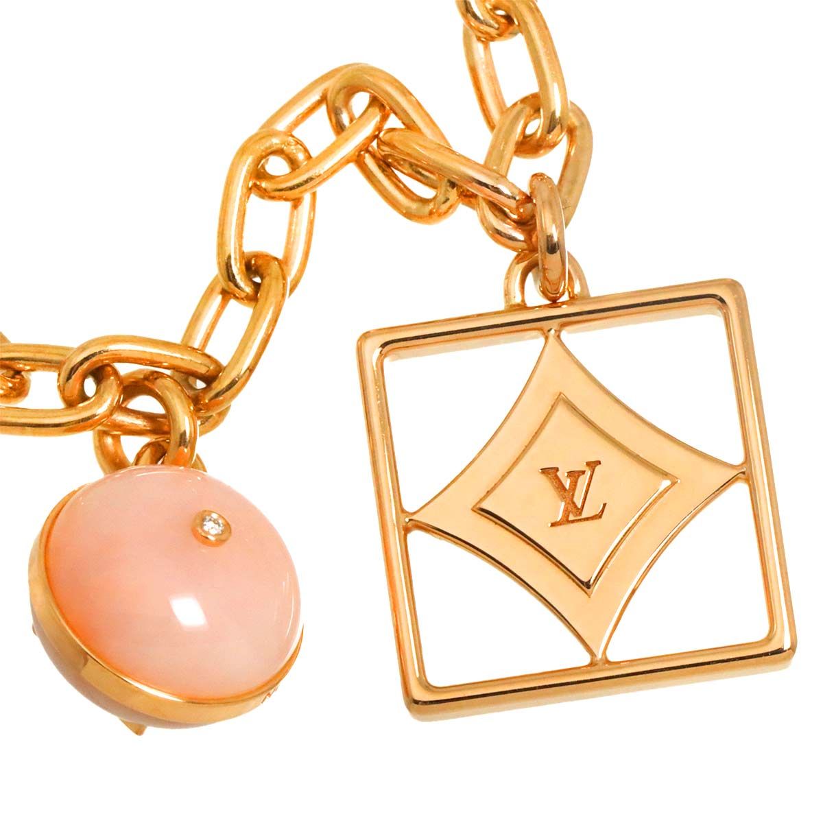 Louis Vuitton Collier Chain Blossom Pearl Shell Diamond Necklace 43 cm 18k PG — view 4
