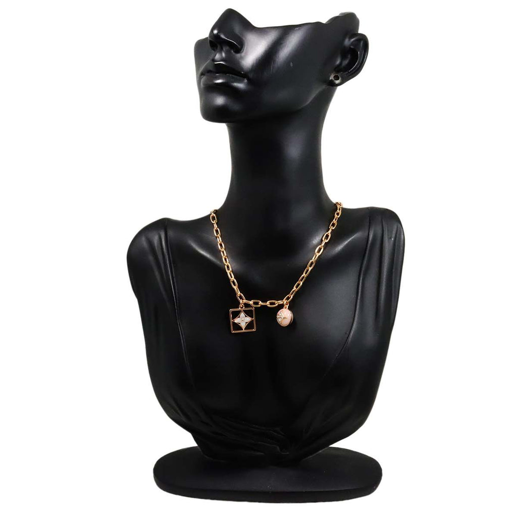 Louis Vuitton Collier Chain Blossom Pearl Shell Diamond Necklace 43 cm 18k PG — view 9