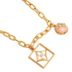 Louis Vuitton Collier Chain Blossom Pearl Shell Diamond Necklace 43 cm 18k PG — view 3