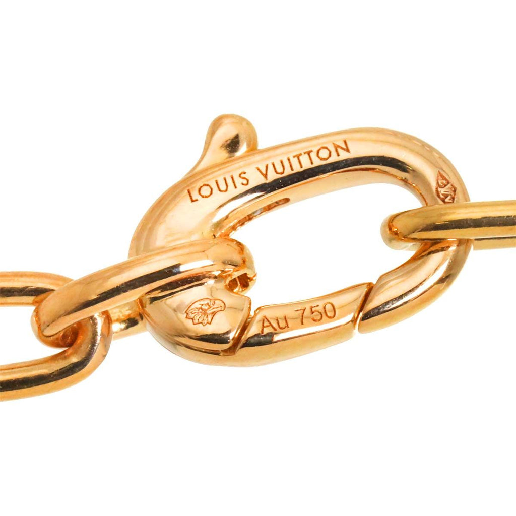 Louis Vuitton Collier Chain Blossom Pearl Shell Diamond Necklace 43 cm 18k PG — view 7