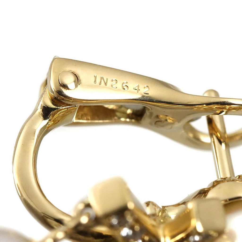 Chanel Akoya Pearl 7..0 Diamond Earrings 18k YG Yellow Gold 750 Pierced — view 5