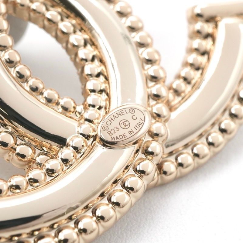 Chanel Brooch Corsage Gold CC Logo Rhinestone — view 6