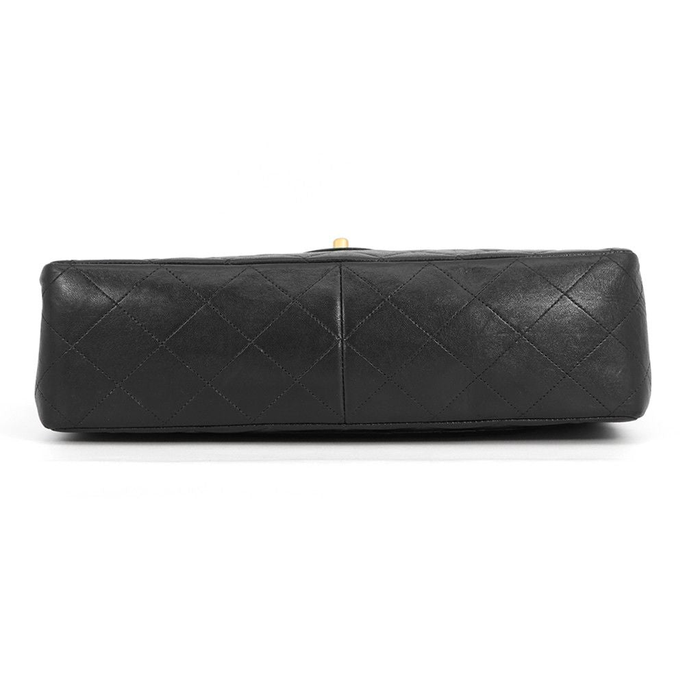 Chanel Chain Shoulder Bag Quilted CC Logo Lambskin Black — view 3