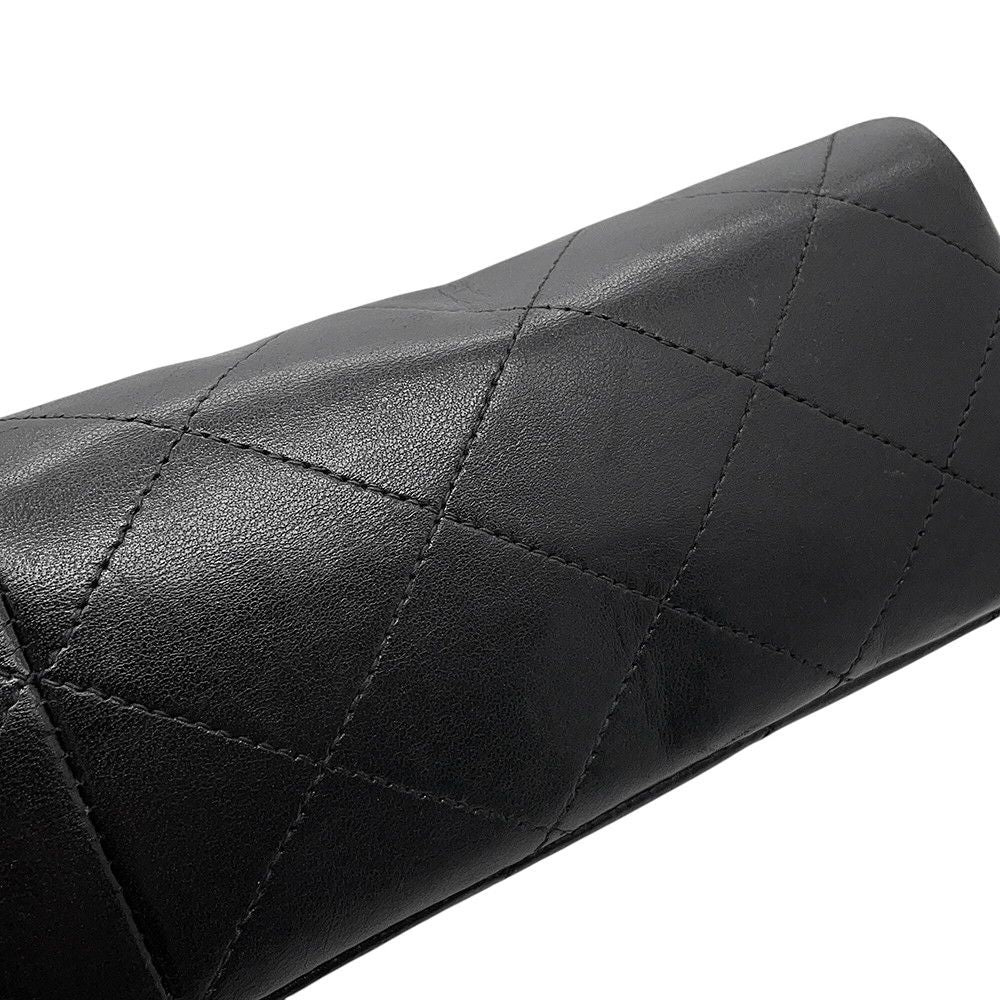 Chanel Chain Shoulder Bag Quilted CC Logo Lambskin Black — view 7