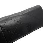 Chanel Chain Shoulder Bag Quilted CC Logo Lambskin Black — view 7