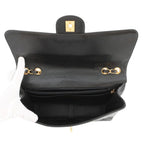 Chanel Chain Shoulder Bag Quilted CC Logo Lambskin Black — view 6