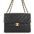 Chanel Chain Shoulder Bag Quilted CC Logo Lambskin Black
