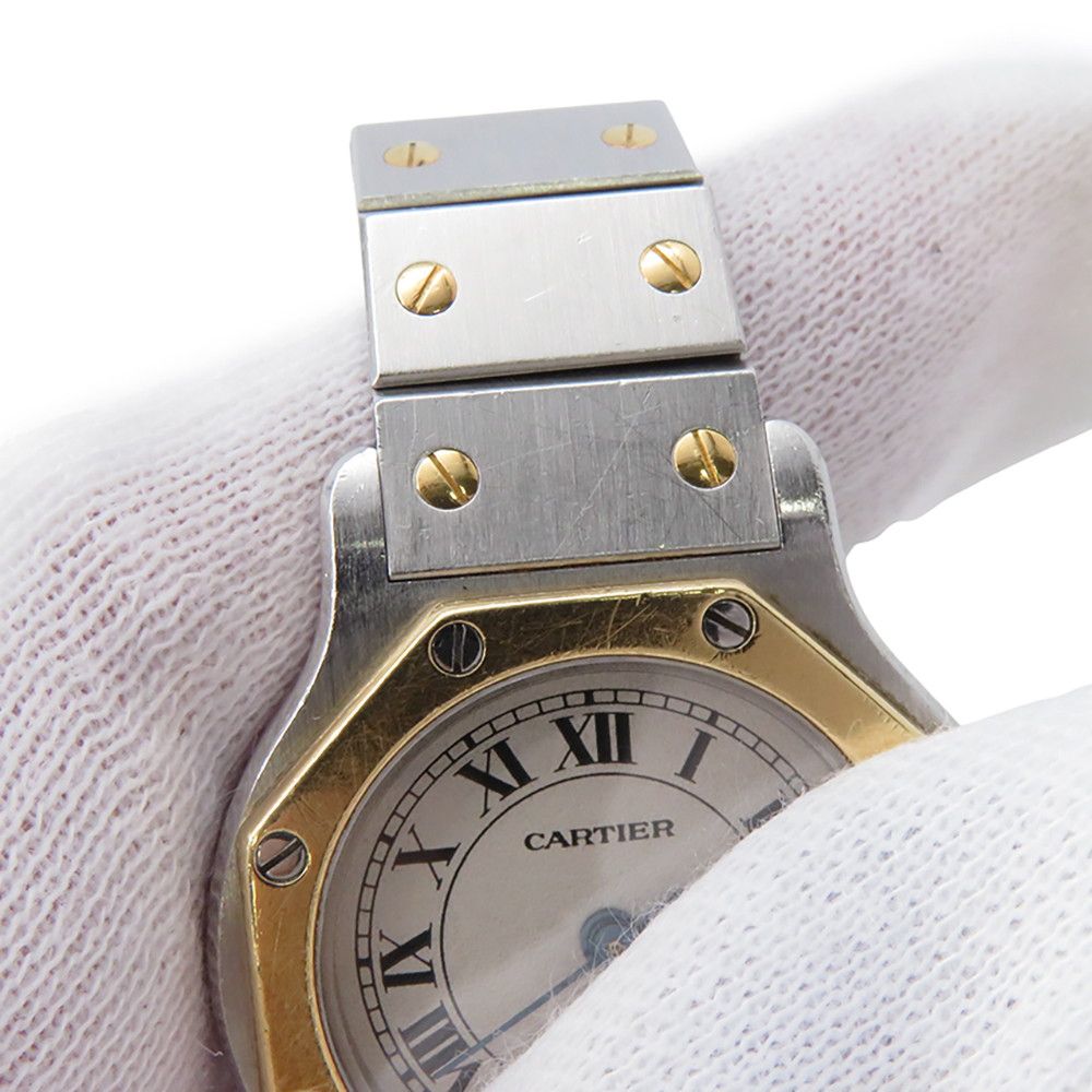 Cartier Santos Octagon SM Watch Ivory Dial Quartz — view 5