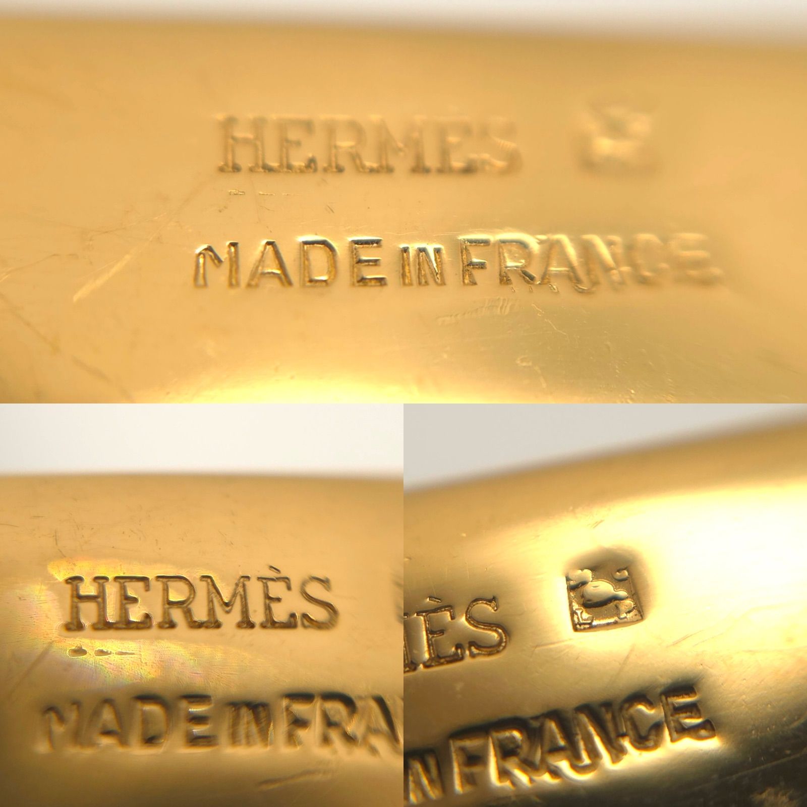 Hermes Enamel Pin Brooch Stick Type Cloisonne Gold — view 6