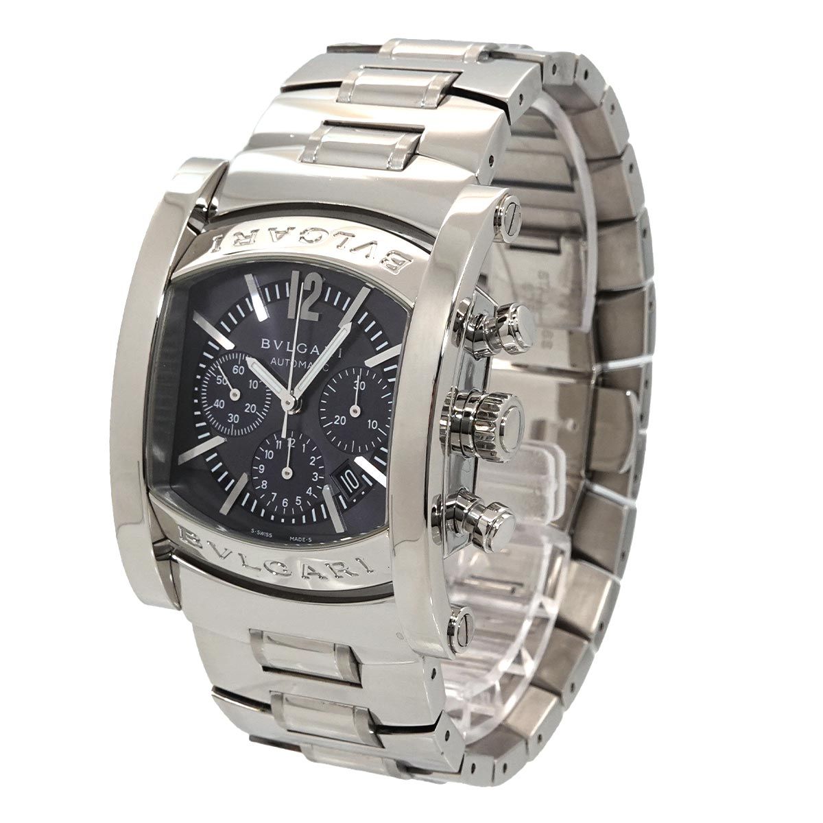 Bvlgari Assioma Chronograph Watch Date Navy Automatic Winding — view 3