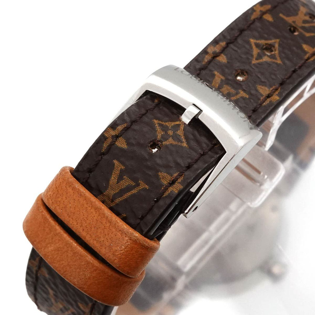 Louis Vuitton Tambour Watch Diamond Silver Quartz — view 7