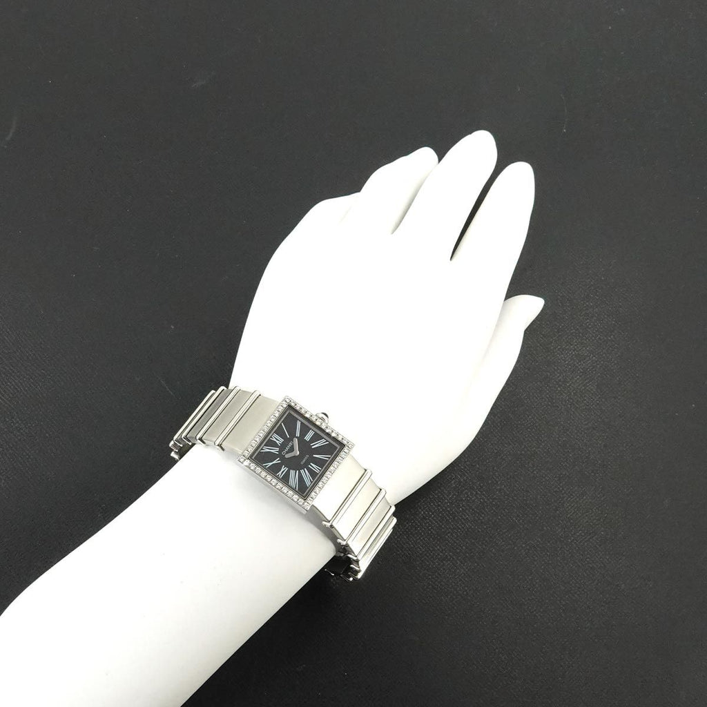 Chanel Mademoiselle Diamond Bezel Vintage Watch Black Quartz — view 3