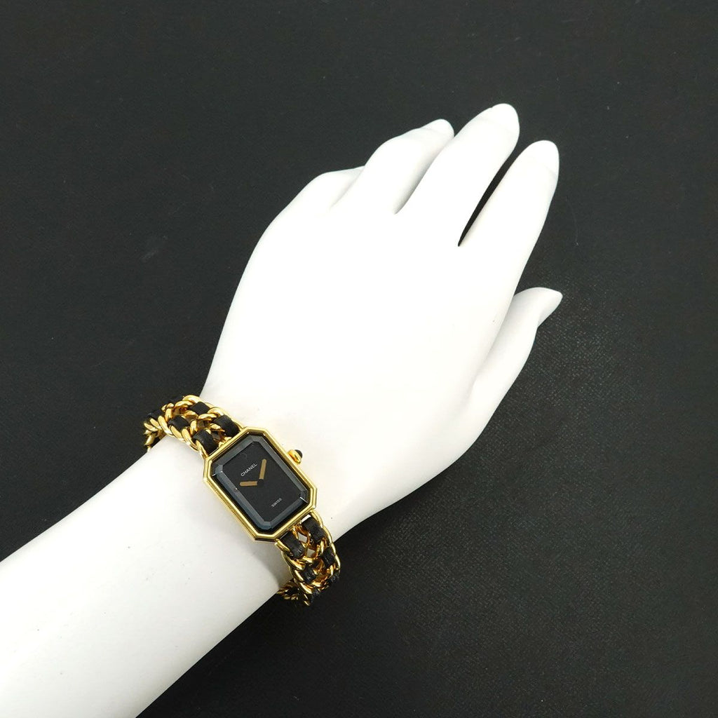 Chanel Premiere XL Vintage Watch Black Gold Quartz — view 3