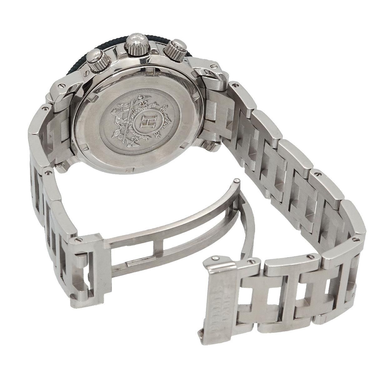 Hermes Clipper Diver Chronograph Cl2 317 Boys Watch Date Blue Quartz — view 4