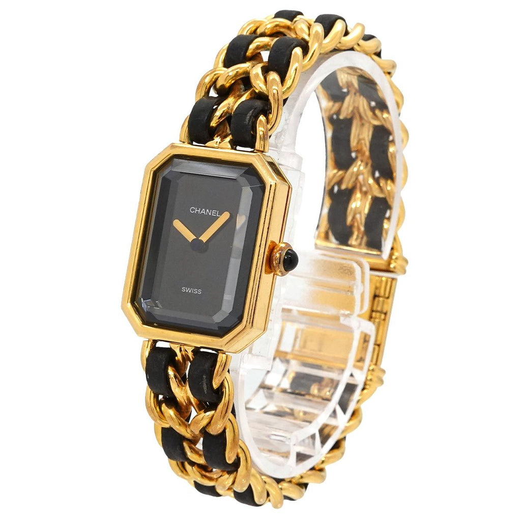 Chanel Premiere L Vintage Watch Black Gold — view 2