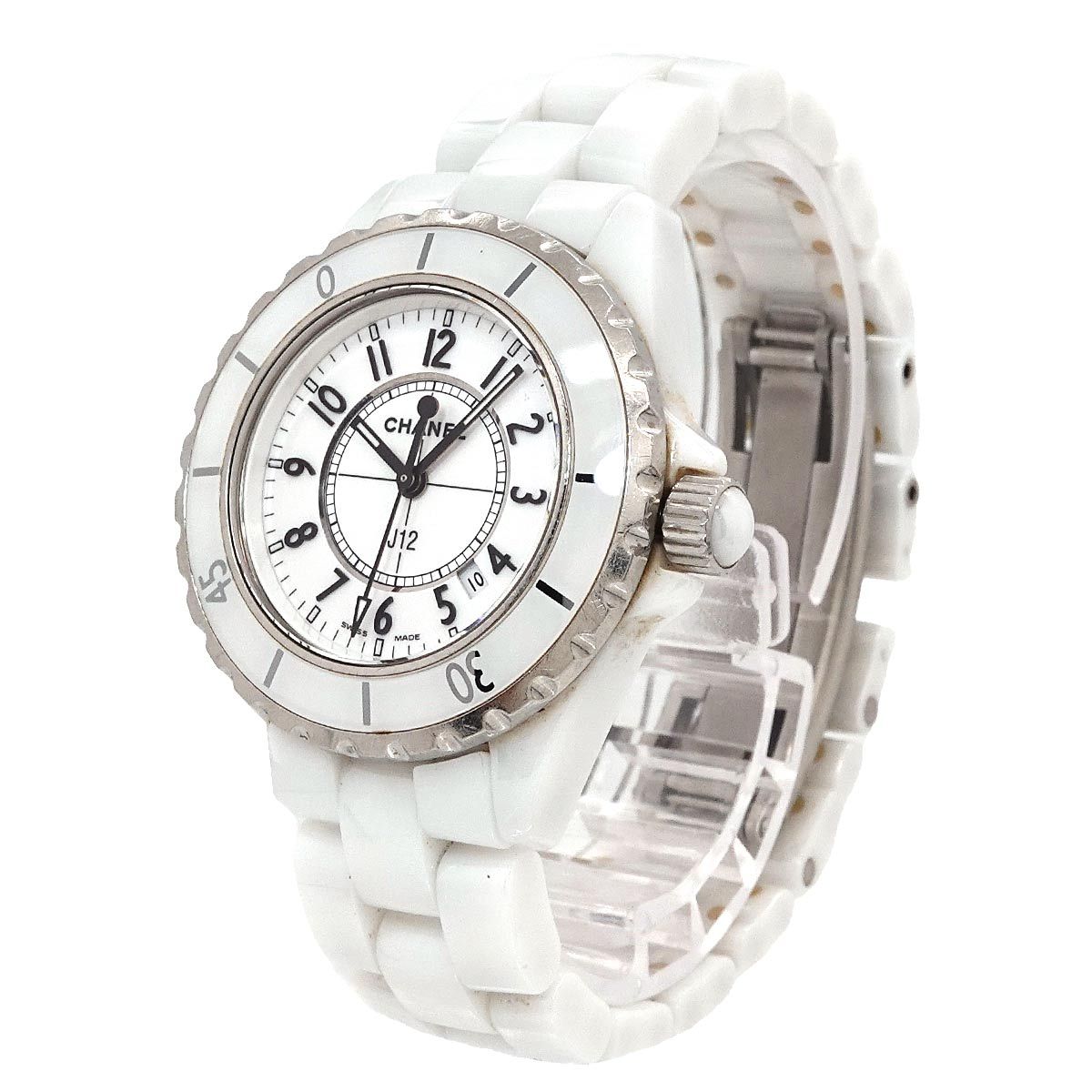 Chanel 33 Watch Date White Ceramic Quartz — view 2
