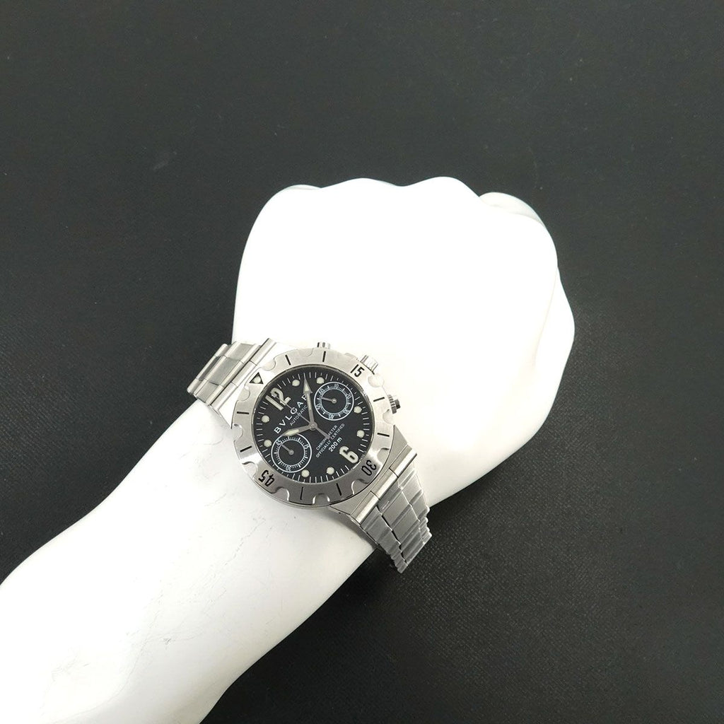 Bvlgari Diagono Scuba Chronograph Watch Black Automatic Winding — view 3