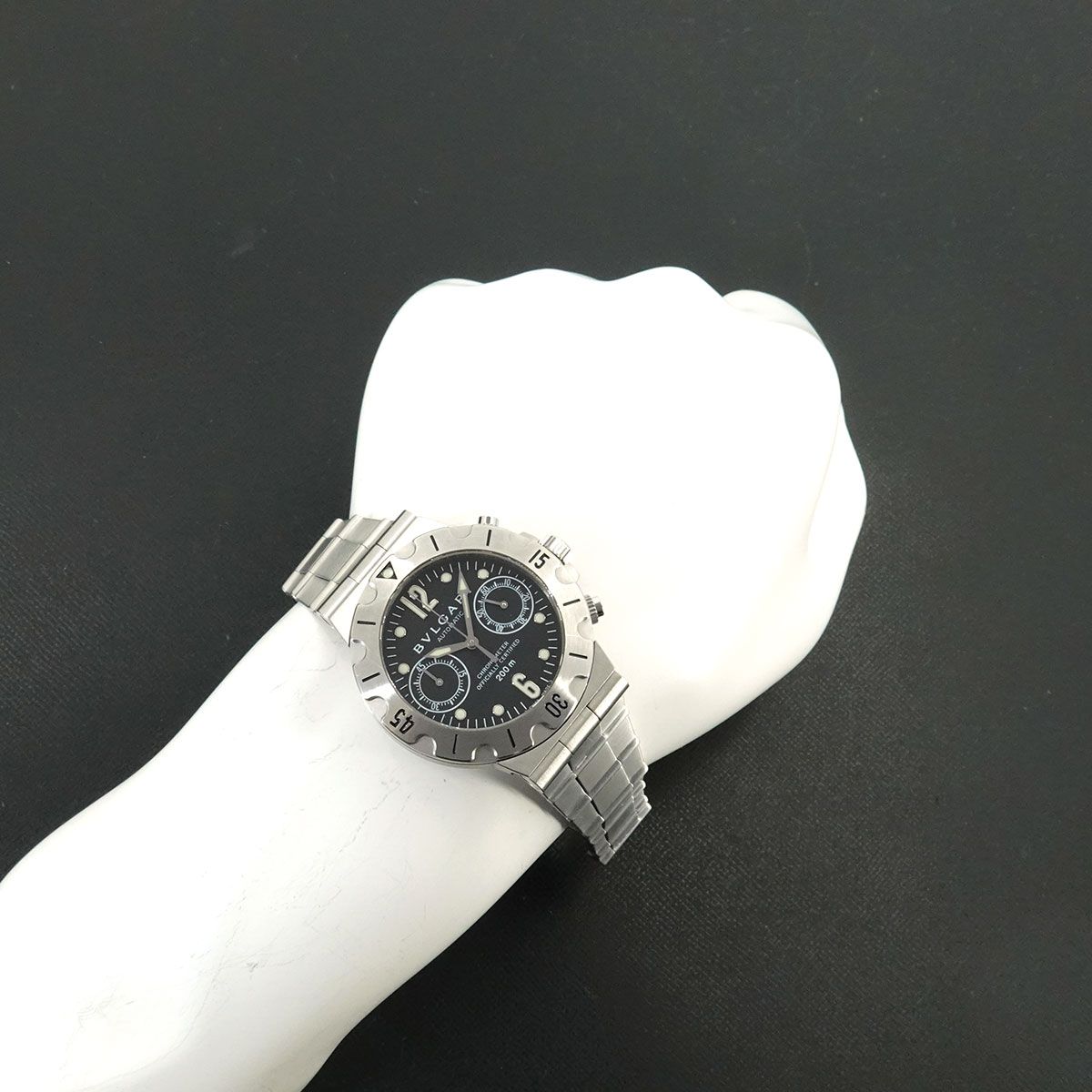 Bvlgari Diagono Scuba Chronograph Watch Black Automatic Winding — view 3