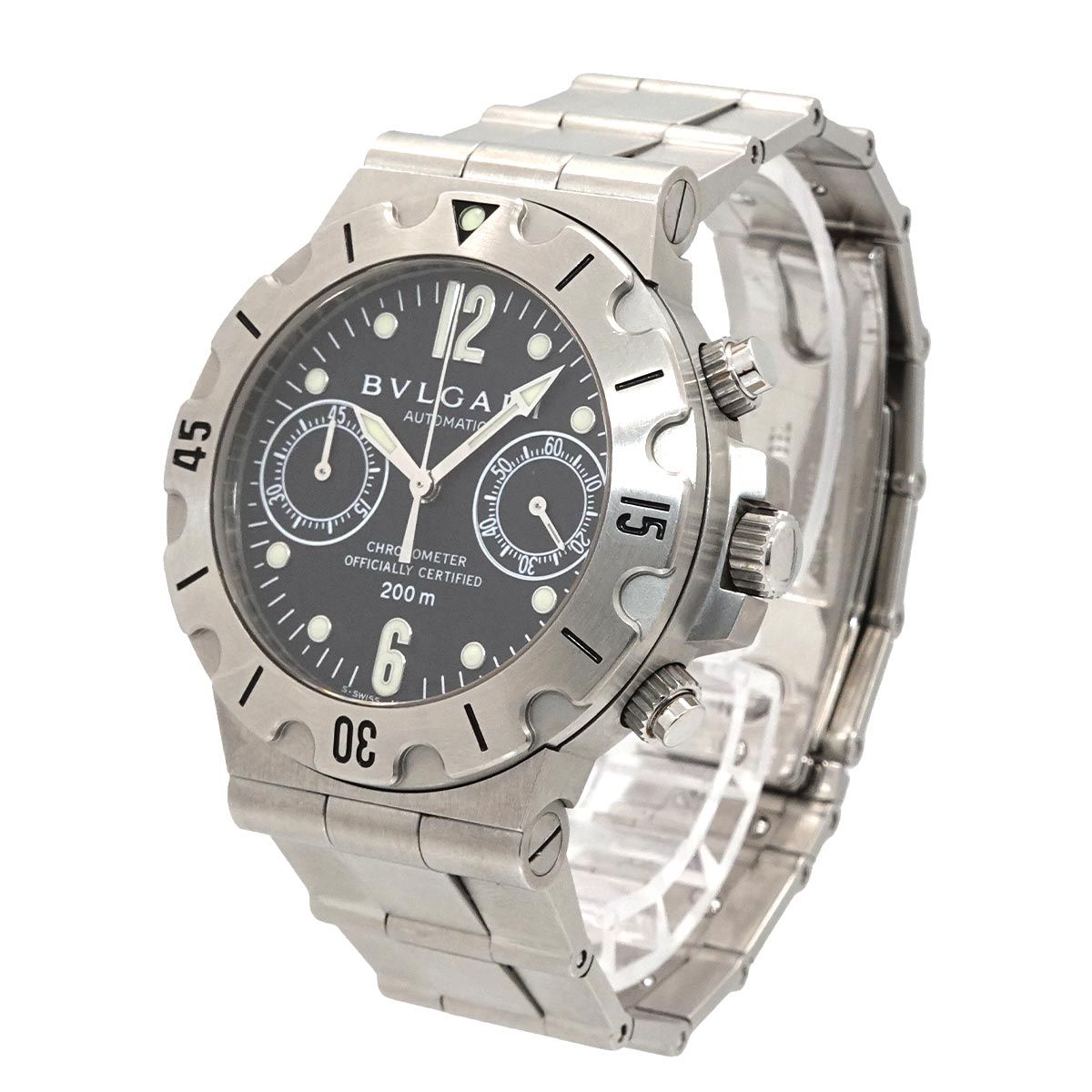 Bvlgari Diagono Scuba Chronograph Watch Black Automatic Winding — view 2