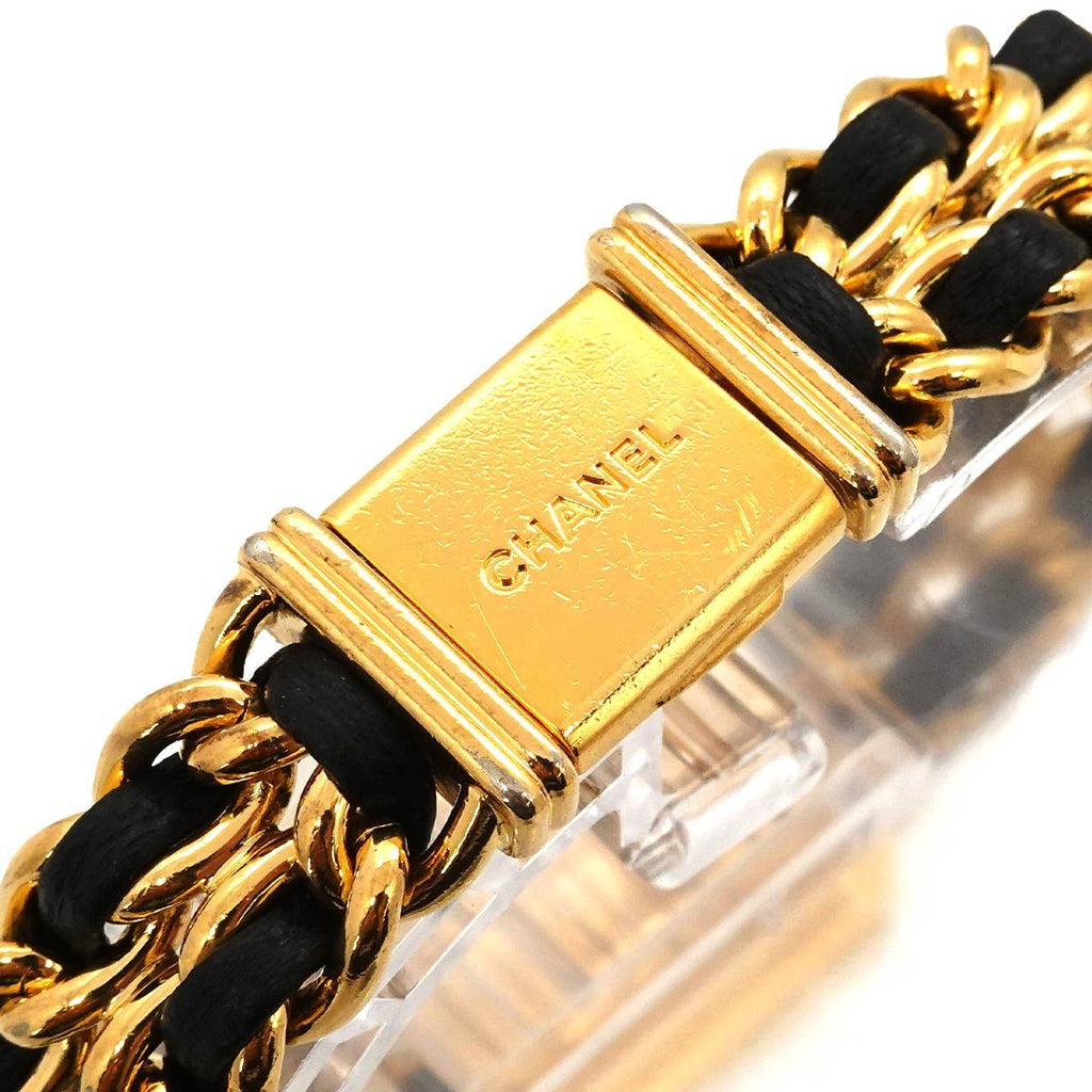 Chanel Premiere L Vintage Watch Black Gold — view 7