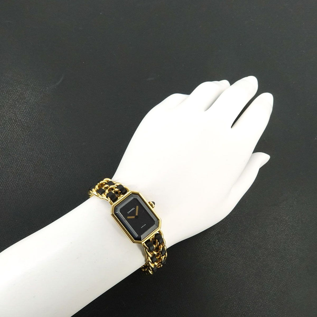 Chanel Premiere L Vintage Watch Black Gold — view 4