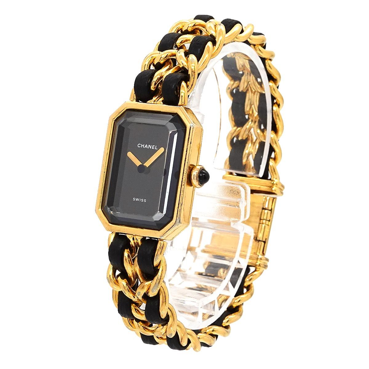 Chanel Premiere L Vintage Watch Black Gold — view 3