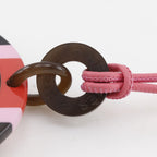 Hermes Equipe Buffalo Horn Pink Necklace — view 7