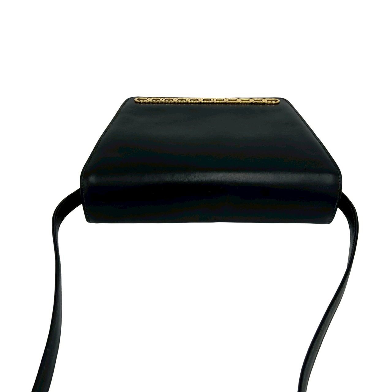 Gucci Vintage GG Logo Leather Mini Shoulder Bag Crossbody Pochette Black — view 4