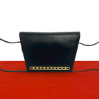Gucci Vintage GG Logo Leather Mini Shoulder Bag Crossbody Pochette Black