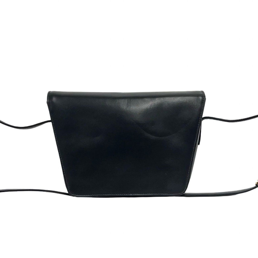Gucci Vintage GG Logo Leather Mini Shoulder Bag Crossbody Pochette Black — view 3