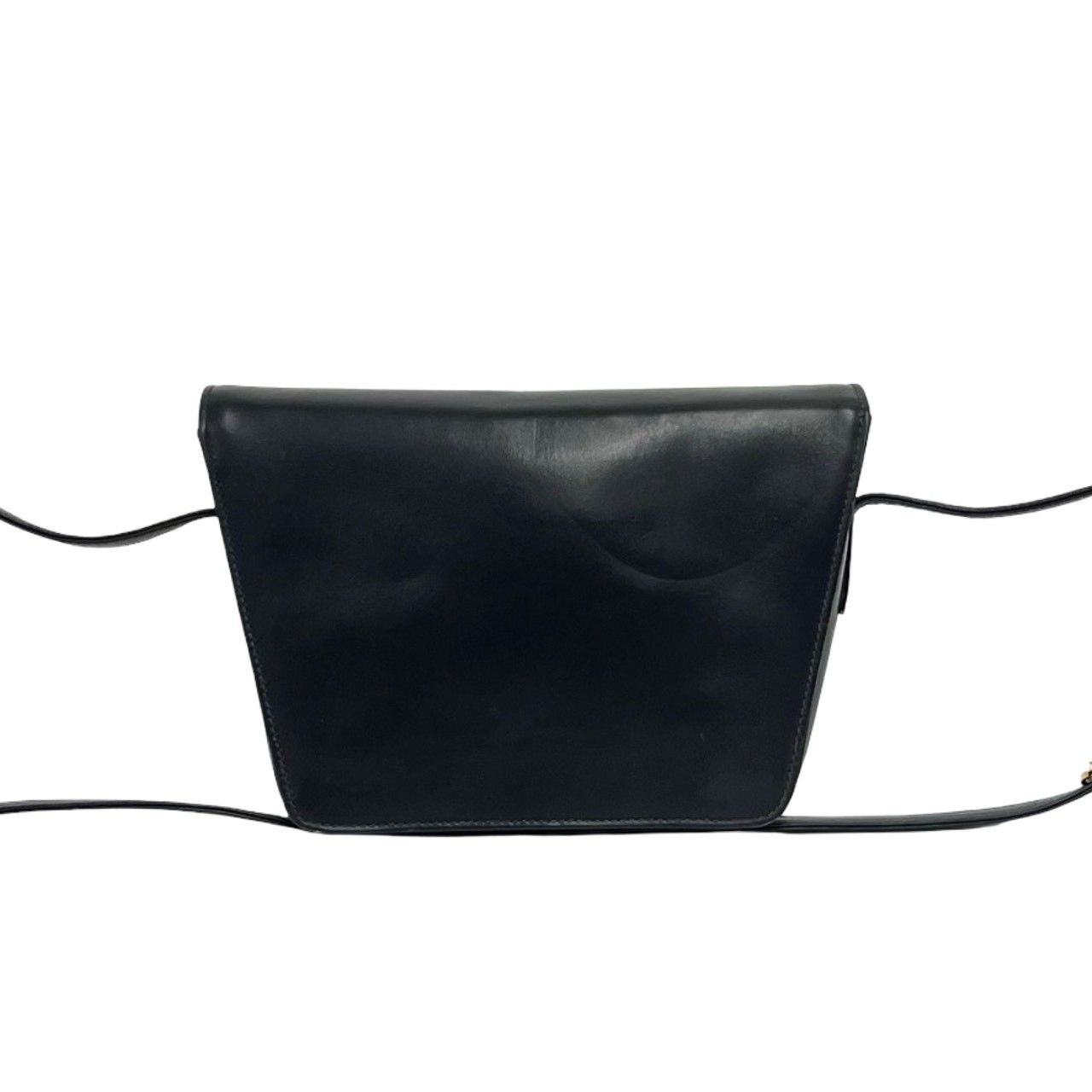 Gucci Vintage GG Logo Leather Mini Shoulder Bag Crossbody Pochette Black — view 3