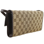 Gucci Bamboo 2-Way Clutch GG Canvas Brown — view 3