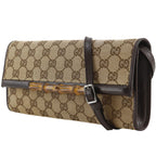 Gucci Bamboo 2-Way Clutch GG Canvas Brown — view 2