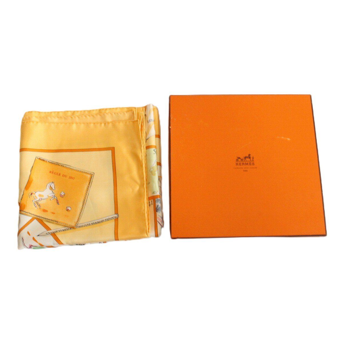 Hermes Carre 90 Scarf le Jeu Des Petits Bonheurs Little Happiness Game Silk — view 9