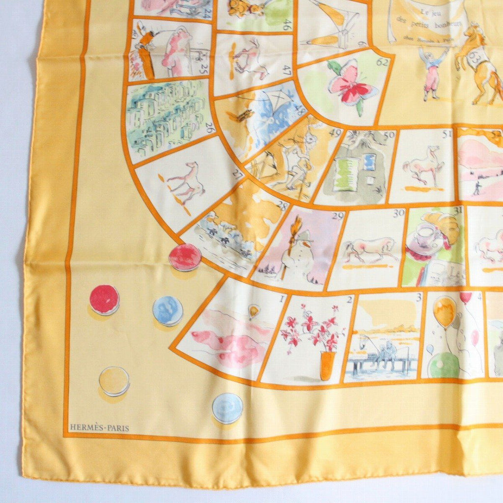 Hermes Carre 90 Scarf le Jeu Des Petits Bonheurs Little Happiness Game Silk — view 4