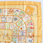 Hermes Carre 90 Scarf le Jeu Des Petits Bonheurs Little Happiness Game Silk — view 3