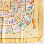 Hermes Carre 90 Scarf le Jeu Des Petits Bonheurs Little Happiness Game Silk — view 5