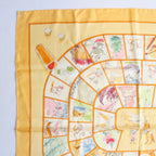 Hermes Carre 90 Scarf le Jeu Des Petits Bonheurs Little Happiness Game Silk — view 2