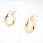 Bottega Veneta Hoop Earrings 925 Sterling Silver Gold Pawn — view 6