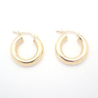 Bottega Veneta Hoop Earrings 925 Sterling Silver Gold Pawn — view 2