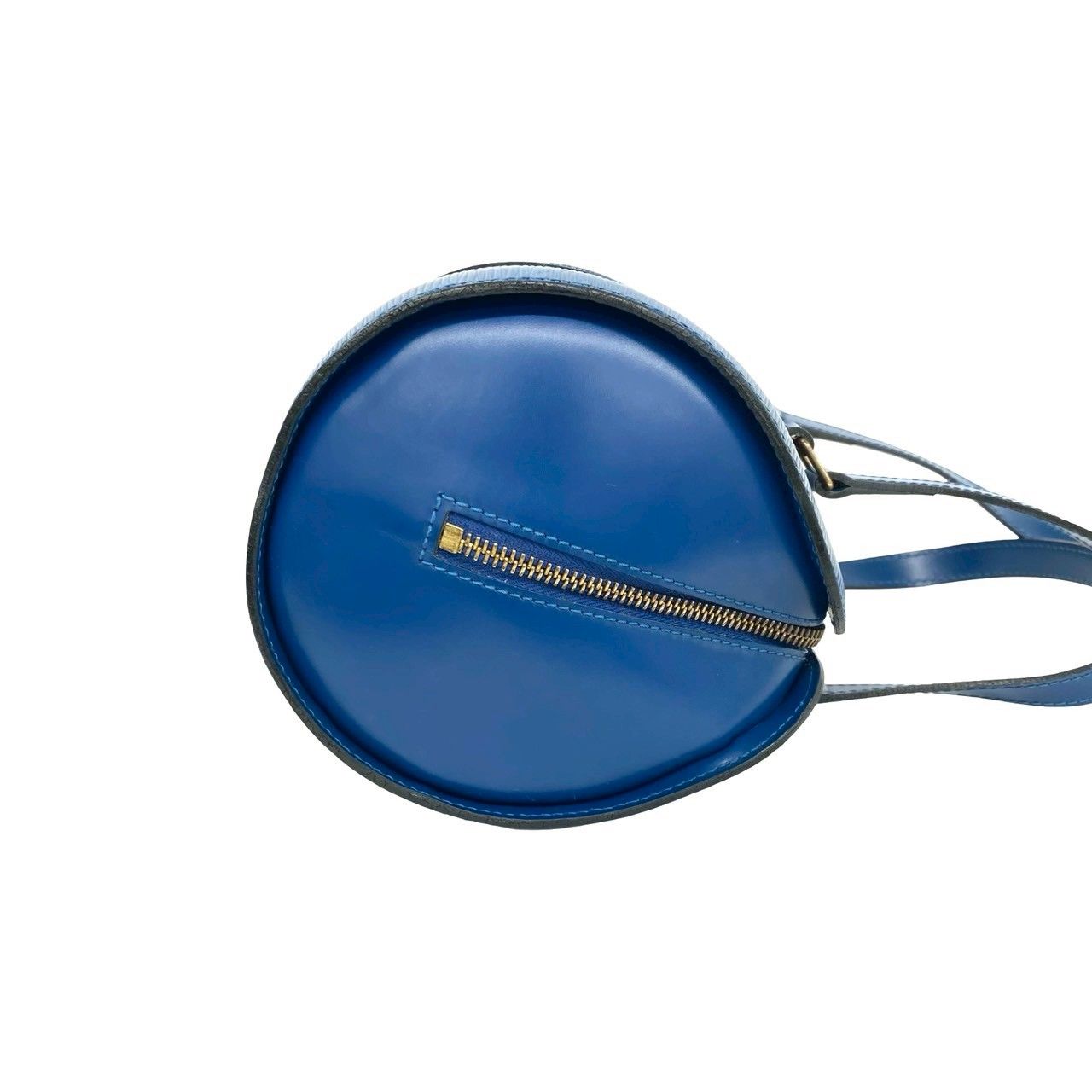 Louis Vuitton Vintage Papillon Epi Leather Handbag Drum Bag Toledo Blue — view 6