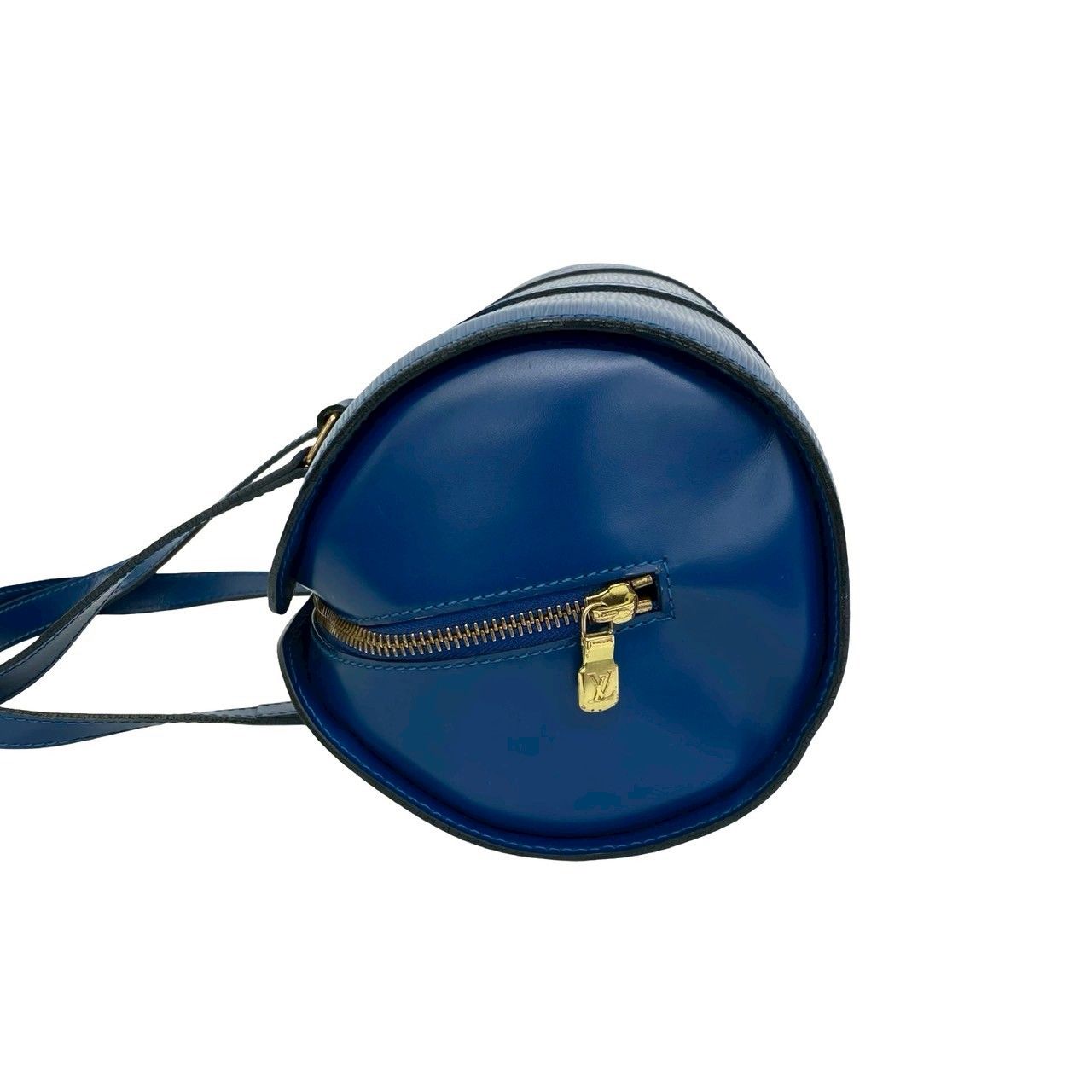 Louis Vuitton Vintage Papillon Epi Leather Handbag Drum Bag Toledo Blue — view 5