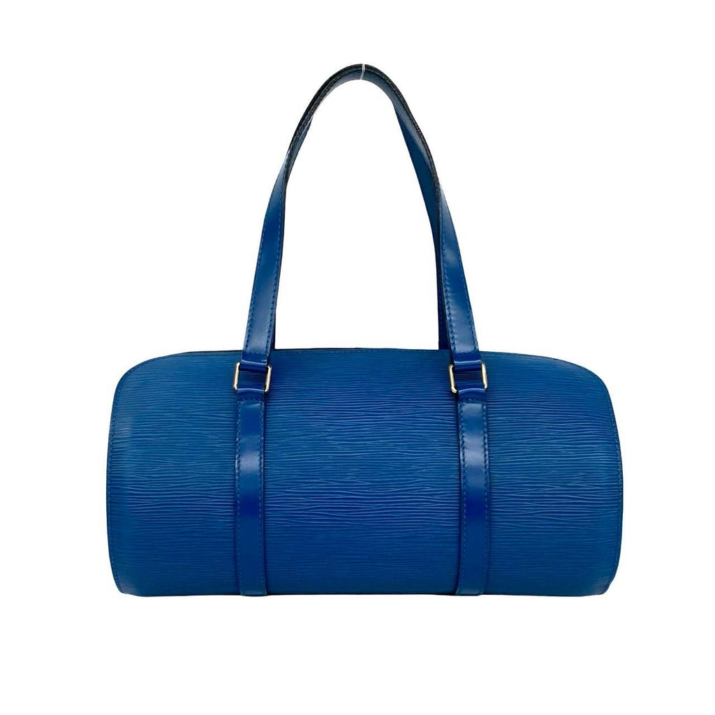 Louis Vuitton Vintage Papillon Epi Leather Handbag Drum Bag Toledo Blue — view 3